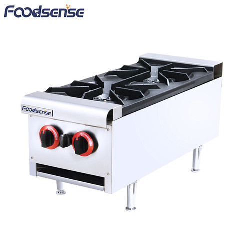 Restaurant Used 2 Burner Cooking Gas Stove 15.5KW Tabletop Gas Stove